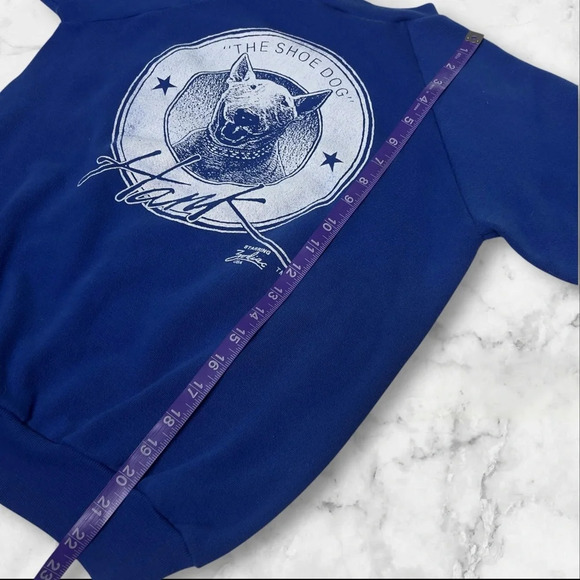 Vintage 80s Zodiac USA Bull Terrier Dog Graphic Crewneck Kids Sweatshirt - Picture 6 of 7